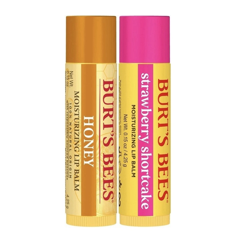Burt's Bees Honey And Strawberry Shortcake Lip Balm 2-pack 0.15oz Lim. Edition
